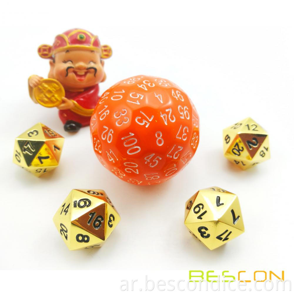 Orange Big Dice D100 100 Sides 2